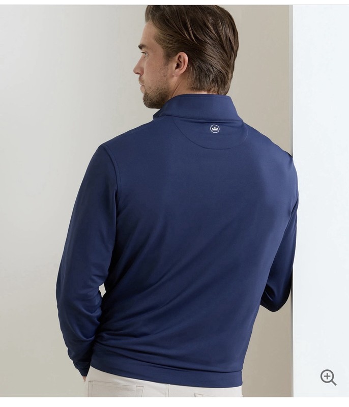 Peter Millar Size Medium Perth Performance Quarter-Zip, Navy, NWT, $145 gallery
