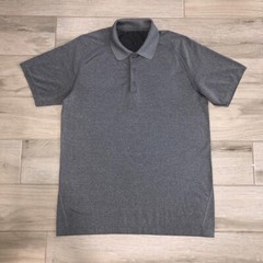 Lululemon Men’s Large Metal Vent Tech Short Sleeve Polo Shirt Collared Golf Top