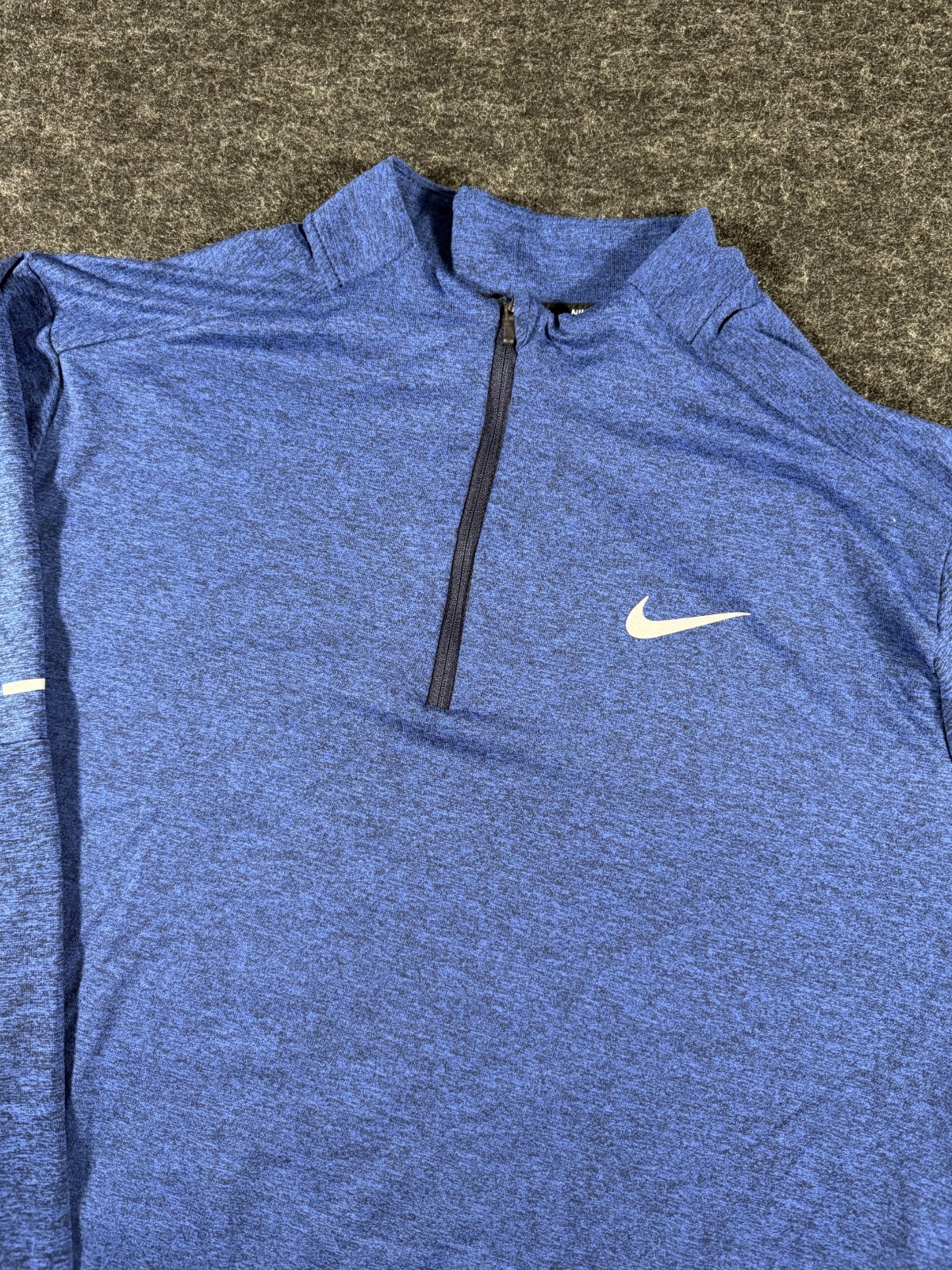 Nike Stride Men's XL Blue 1/4 Zip Running Top Dri-FIT Pullover Performance gallery