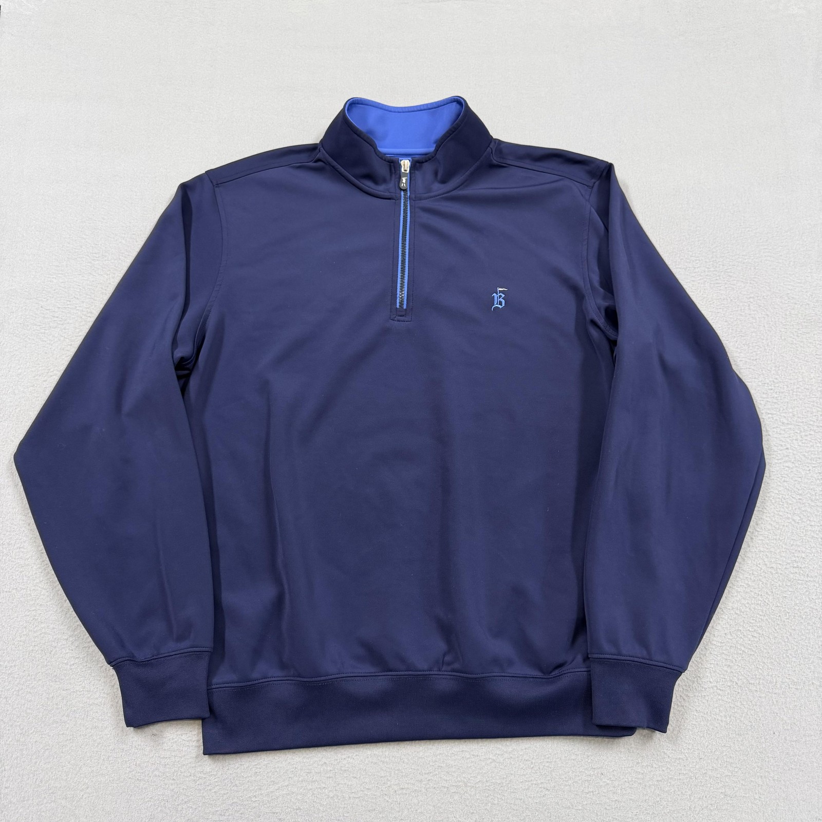F&G Tech Pullover Mens Large Blue 1/4 Zip Long Sleeve Golf Performance Top gallery