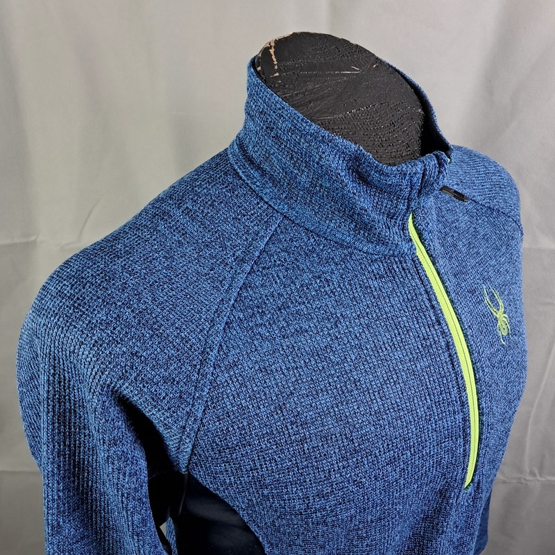 Spyder Performance Sweater Size Medium Men Blue Outbound Stryke 1/2 Zip Pullover gallery