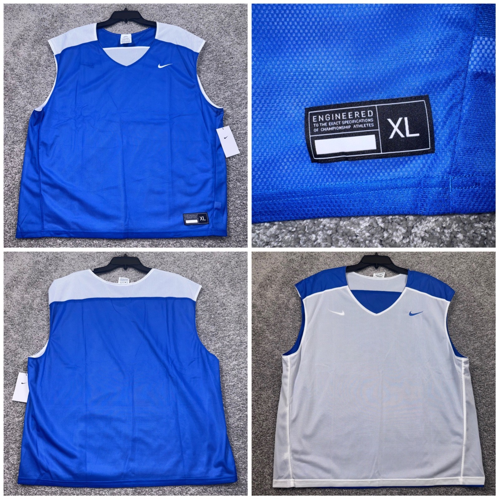 Nike Reversible Jersey Mens Mesh Training Pennie Tank Blue White XL NEW gallery