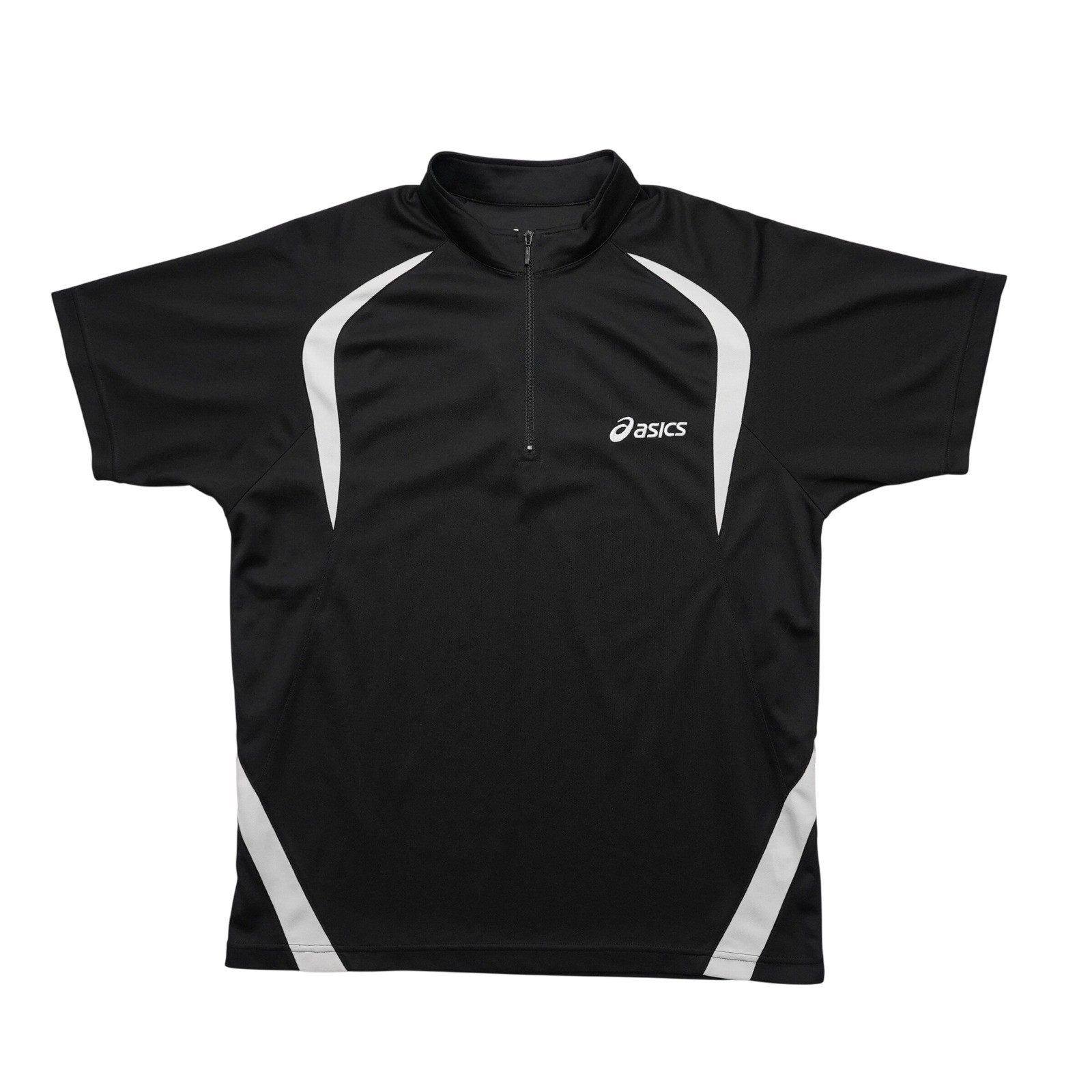 Asics Performance Quarter Zip Mens L Black White Running Shirt gallery