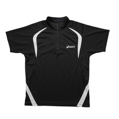 Asics Performance Quarter Zip Mens L Black White Running Shirt