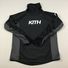 Adidas X Kith Sweater Men Medium Black Soccer Mock Neck Pullover Funnel FW17 M