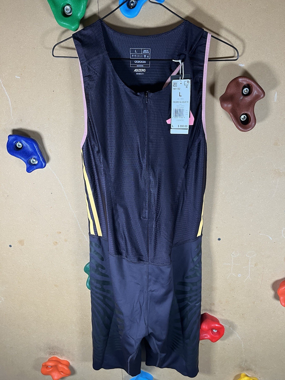 adidas Mens Speed Suit Size Large Pro Elite Rheon Sleeveless Running IN1132 gallery