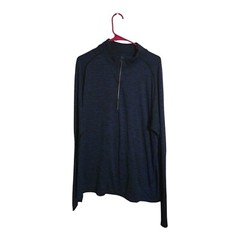Lululemon Shirt Men XL Blue Metal Vent Tech Athleisure Sportswear Zip Training