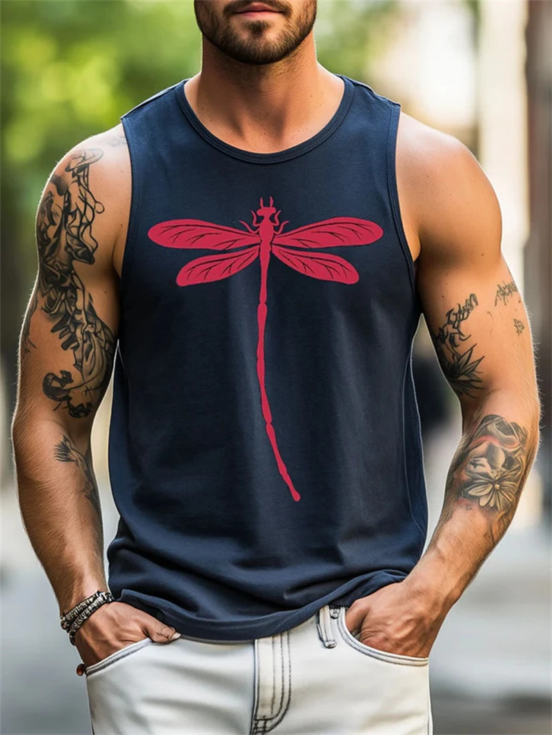Summer Casual Beach Tank Tops For Men Fashion Sailboat Coconut Tree 3D Printed V gallery