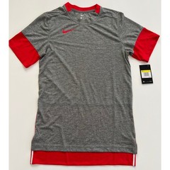 Nike Men’s Gray/Red Team Player Short Sleeve CI4545-034 Size S NWT