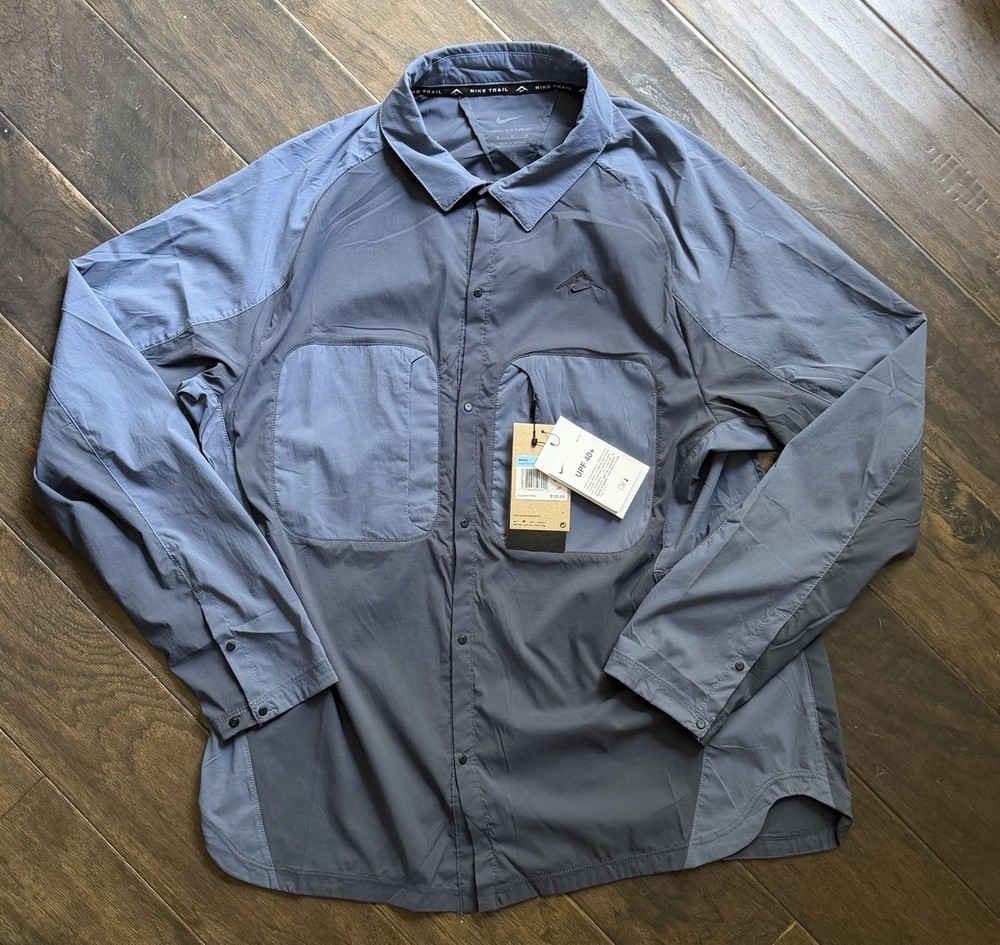 Nike Trail UPF 40+ DRI-FIT ADV UV Running Shirt Jacket Men Medium