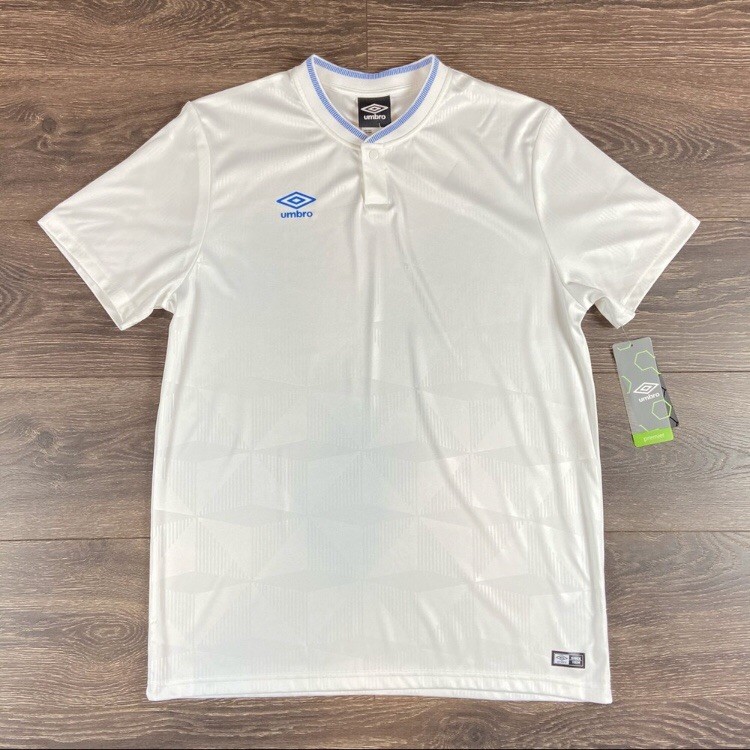 Umbro 90’s Retro Style Men’s Belfast Activewear White Soccer Jersey Size XL NEW gallery