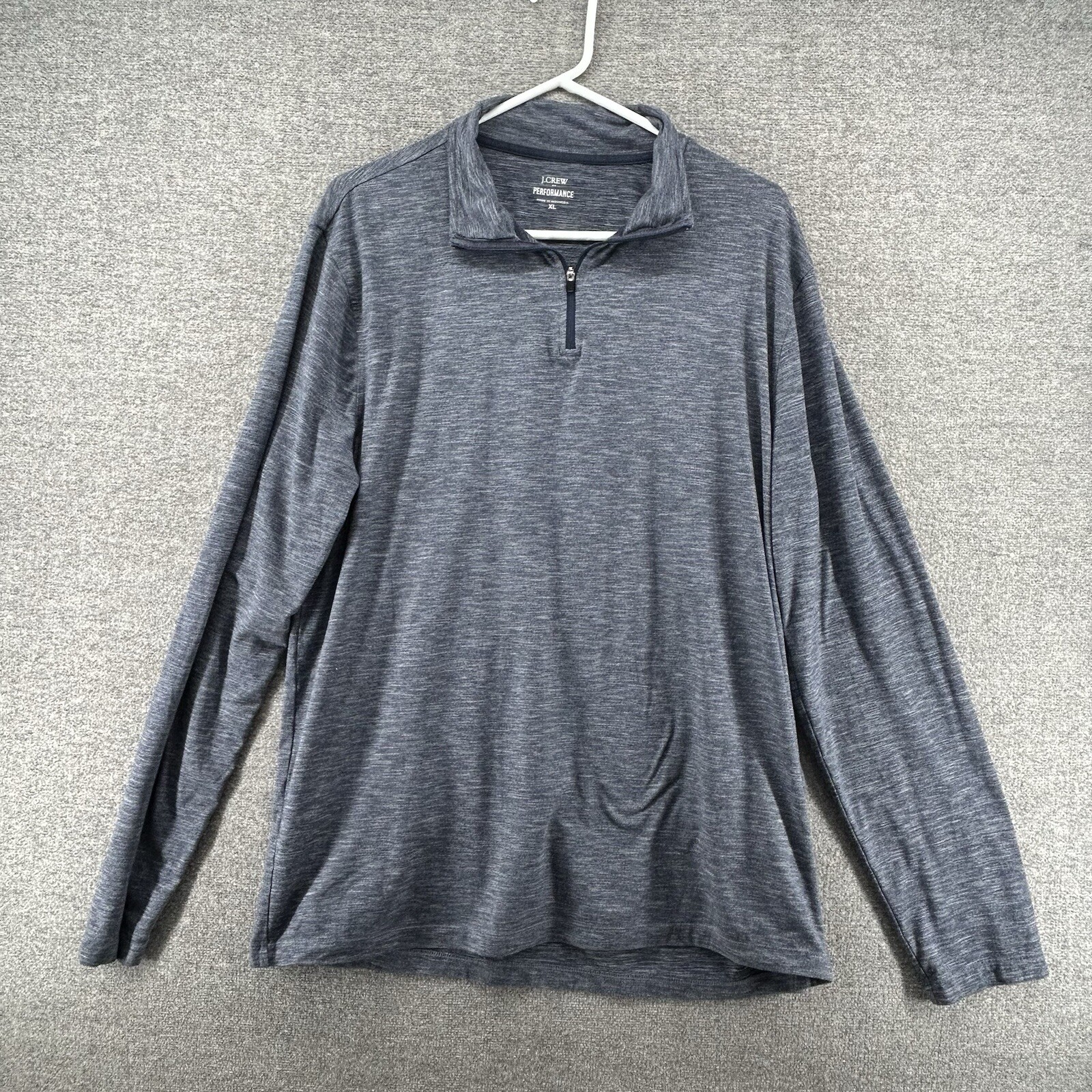 J Crew Performance Quater Zip Men XL Gray Casual Long Sleeve Activewear gallery