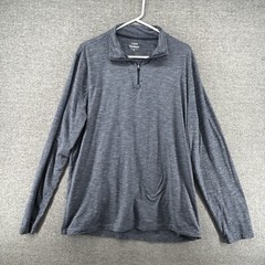 J Crew Performance Quater Zip Men XL Gray Casual Long Sleeve Activewear