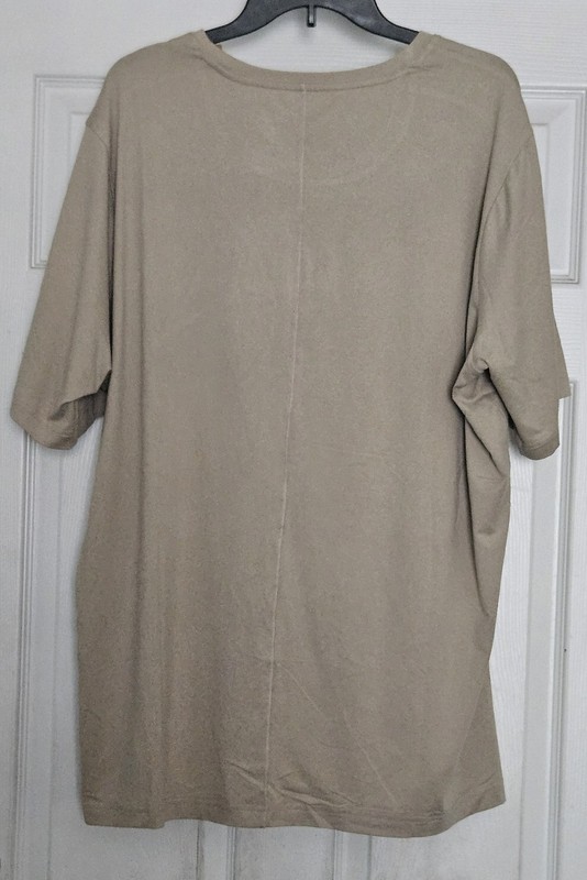 ASICS Men's Activewear Beige Tech Top Size 2XL Regular Fit NWT gallery