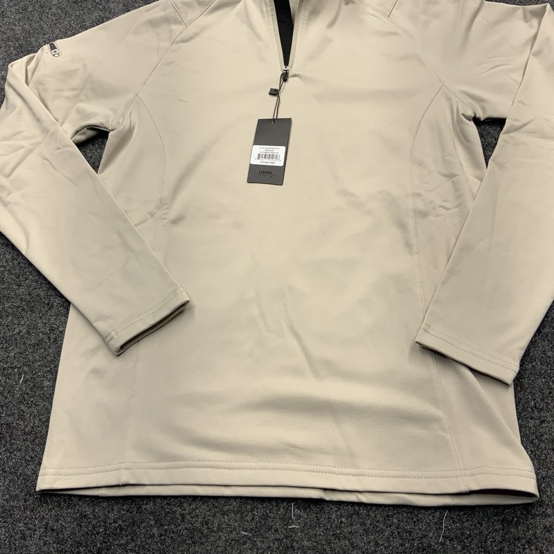 New UNRL Quarter Zip Pullover Men Athletic Performance Golf Lightweight XS Tan gallery