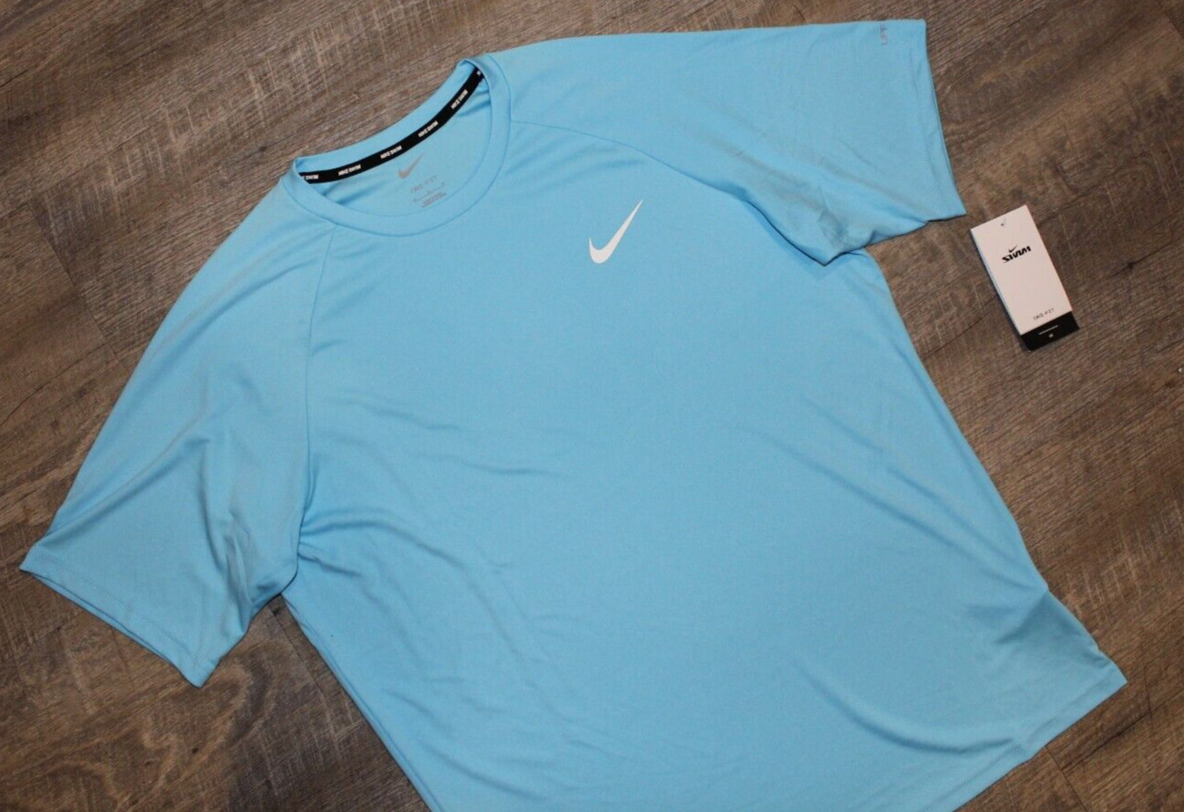 NWT NIKE MEN'S HYDROGUARD Swim T-Shirt Light Blue S M L XL gallery