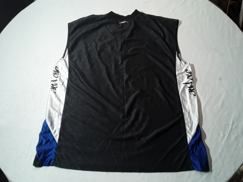 VINTAGE And 1 And1 Basketball Jersey 2XL Black Blue 90s Y2K Streetball gallery