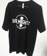 BE ALMIGHTY FITNESS Bodybuilding/Powerlifting/Gym Shirt 100% Polyester Size L