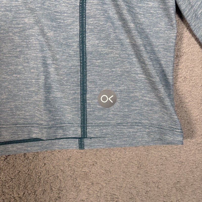 Outerknown Active Shirt Men’s Size 2XL Heather Blue Contrast Stitch Performance gallery
