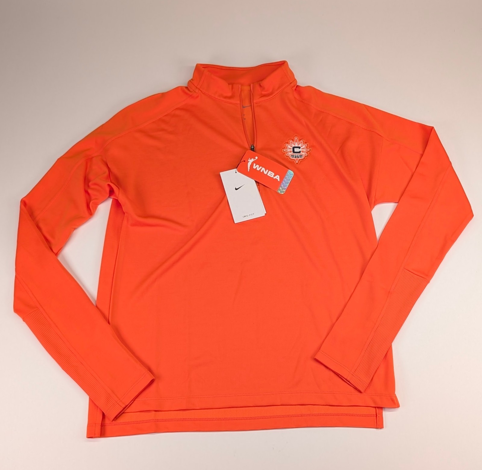 Nike Connecticut Sun WNBA Dri-FIT 1/4 Zip Pullover Jacket Womens Size S Orange gallery