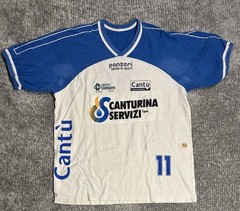 Vintage Panzeri Cantù Italian Basketball Jersey Warm Up #11 Canturina Servizi