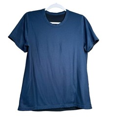 LULULEMON Concurrent Reversible Short Sleeve T-Shirt Mens M Mineral Blue Black