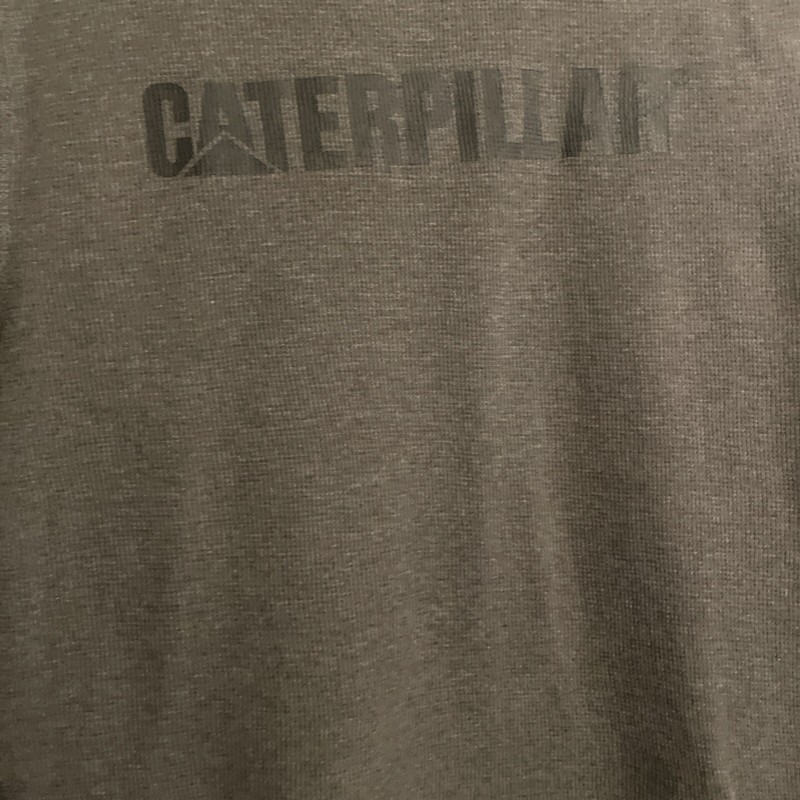 Men’s Caterpillar Long Sleeve Thermal Shirt Small Black Logo Waffle Knit CAT gallery