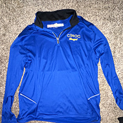 Ciroc Pineapple Men’s Blue 1/4 Zip Mock Neck Pullover Long Sleeve XL