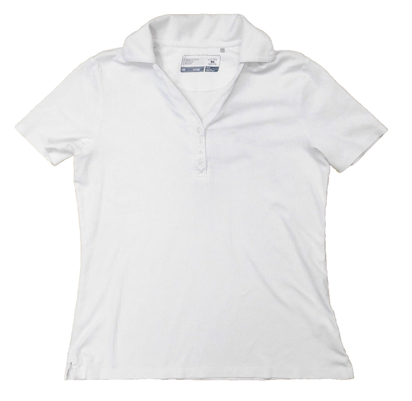 Cutter & Buck Polo Shirt White CB Dry Tec Luxe Nanotex Moisture Wicking Men's M gallery