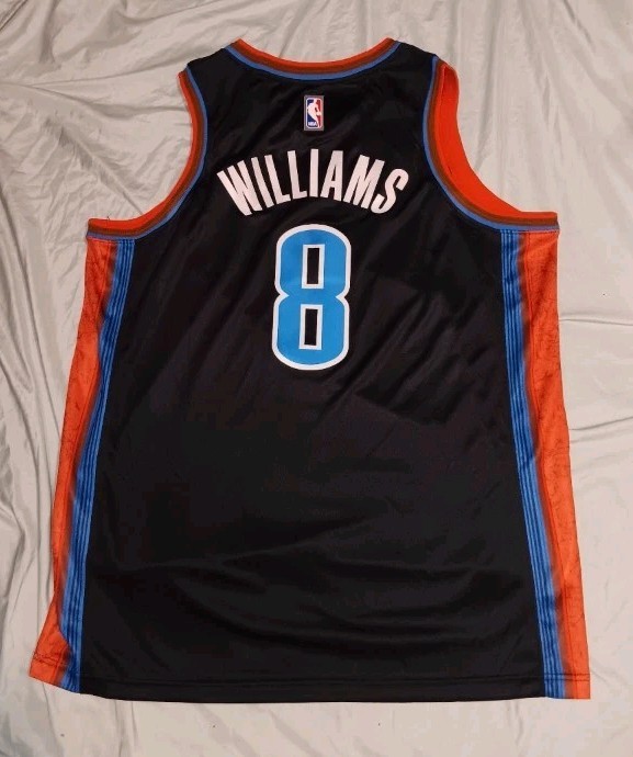 48 Large Jalen Williams Oklahoma City Edition Thunder NBA Jersey #8 Black Nike gallery