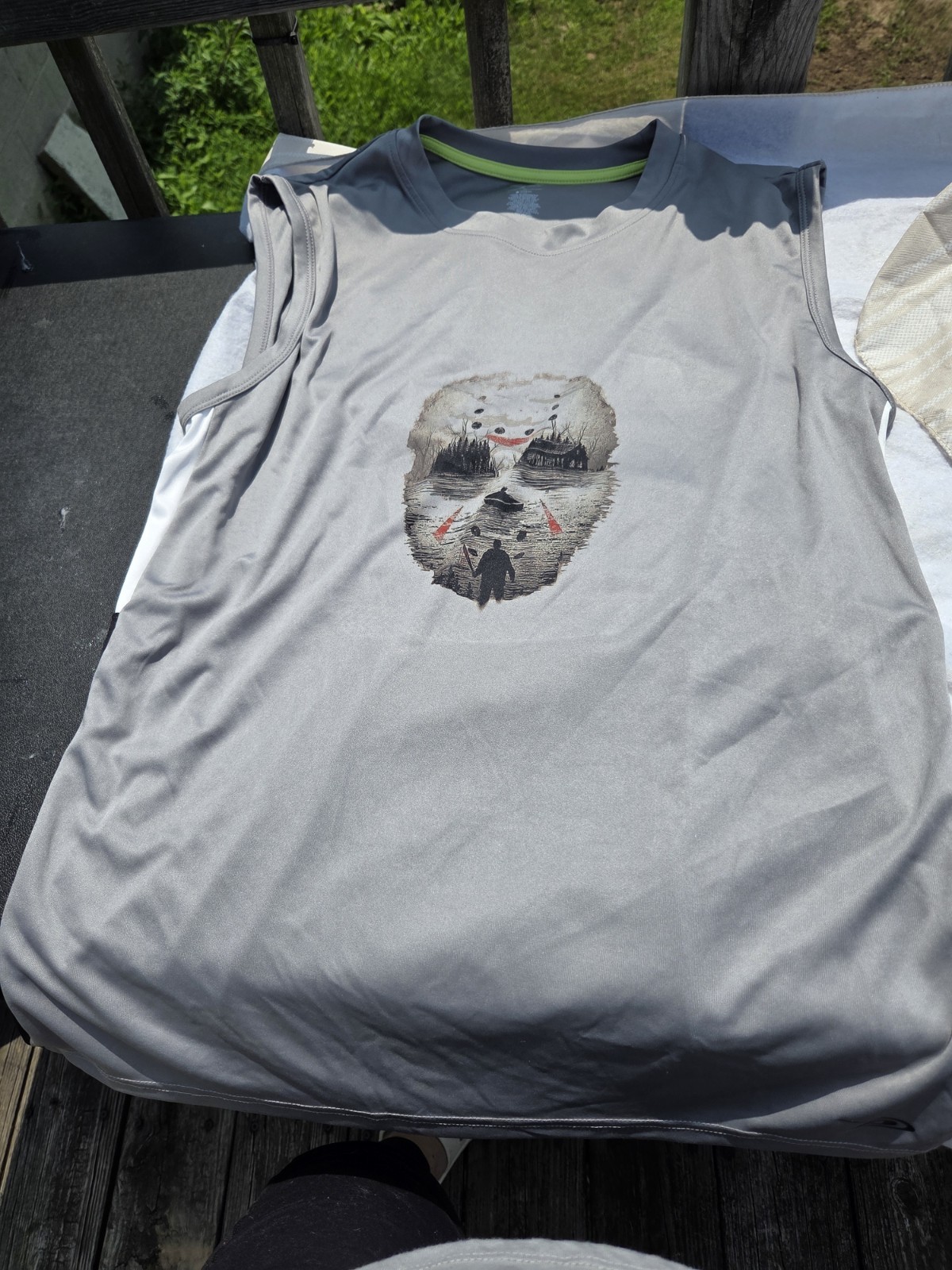 Pro Player Moisture Wicking Polyester Tank Top Gray L Jason Voorhees Graphic gallery