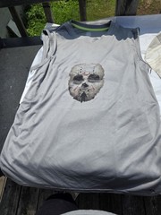 Pro Player Moisture Wicking Polyester Tank Top Gray L Jason Voorhees Graphic