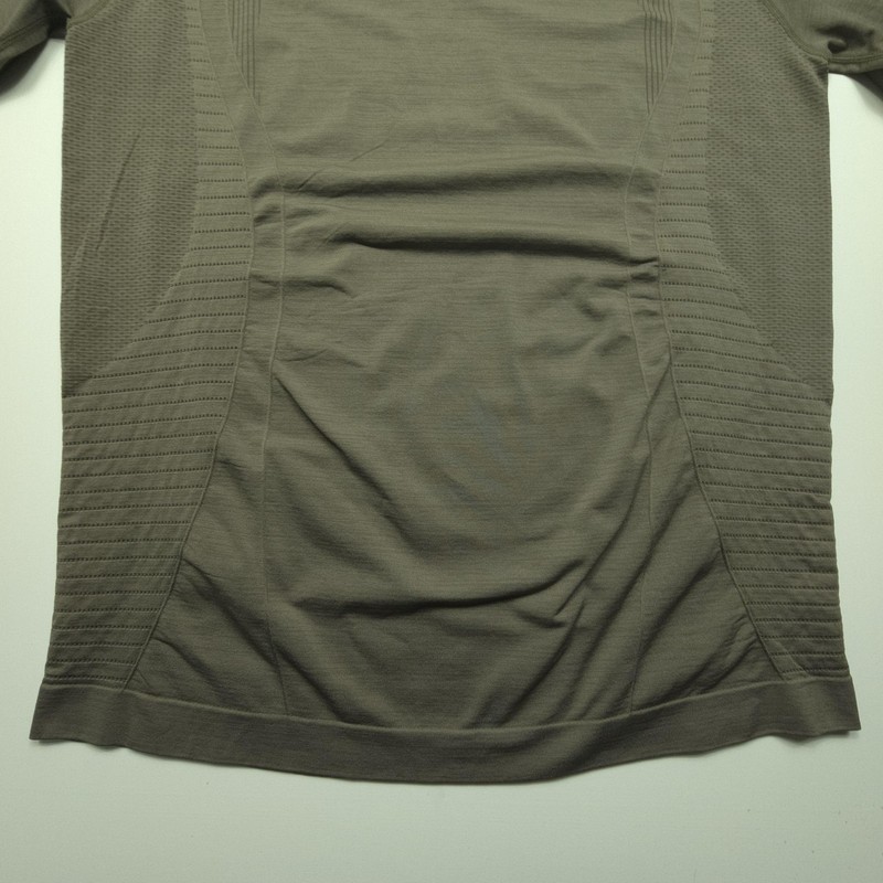 Alphalete Men Shirt Large Green Brown Tint Long Sleeve Athletic Gym Training Tee gallery