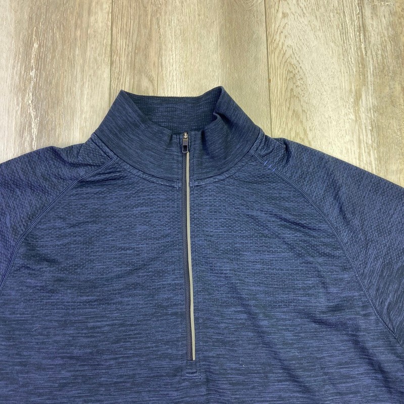 Lululemon Metal Vent Tech 1/2 Zip Pullover Mens L Blue Long Sleeve Athletic Men gallery
