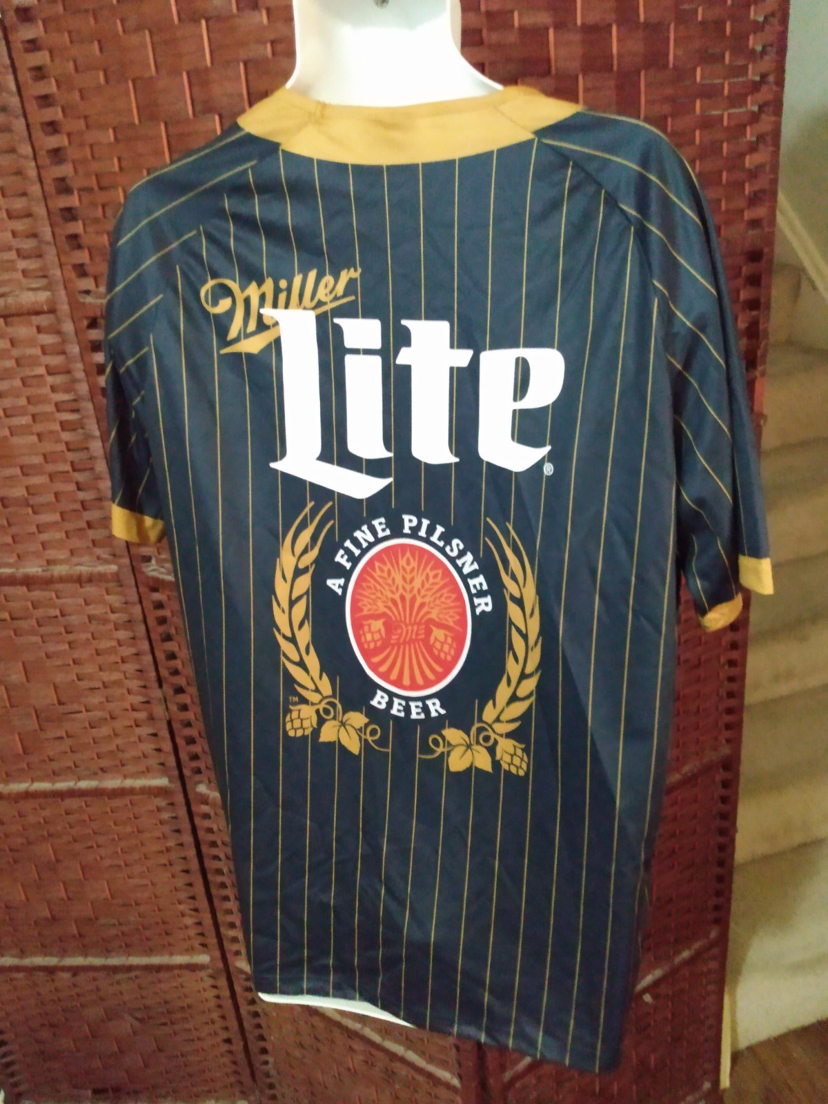 Miller Lite Beer Promo Baseball Jersey Pullover Adult XL gallery
