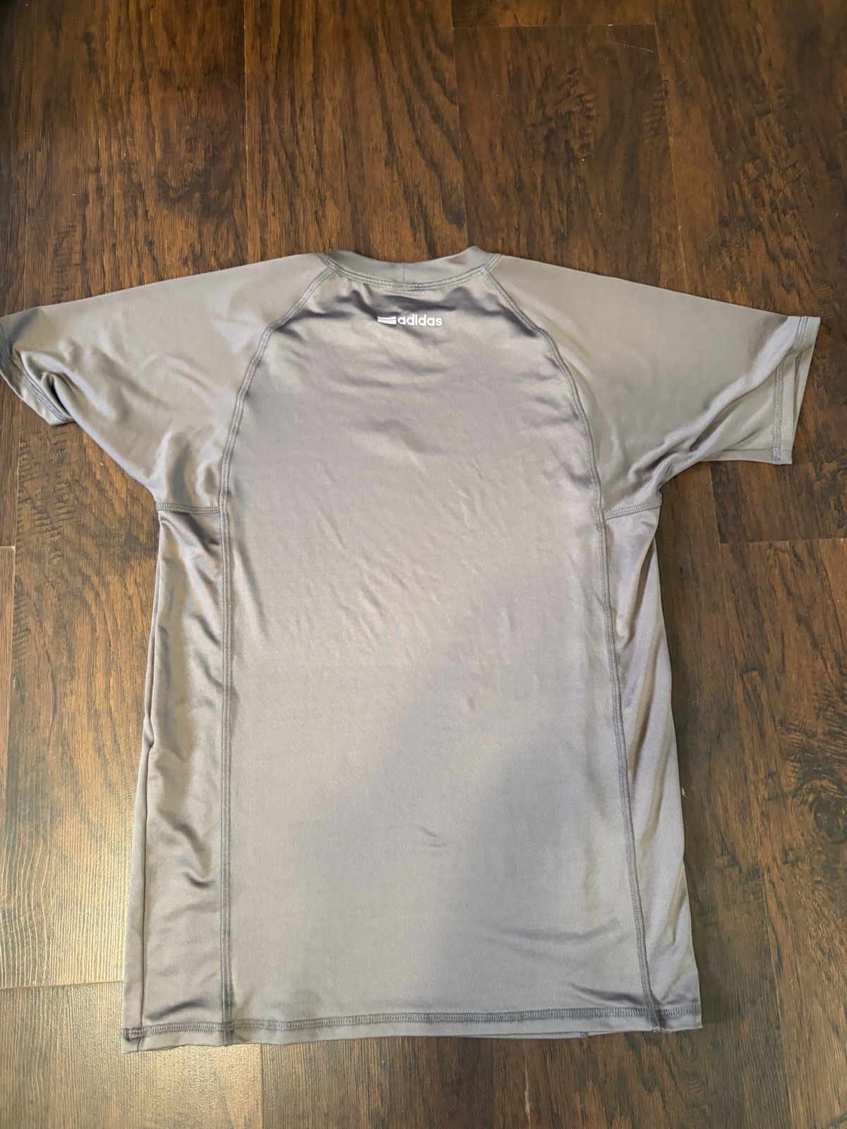 adidas Clima365 Men's Gray Solid Reflective Athletic Fit Crew Neck T-Shirt L gallery
