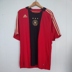 2008 Adidas Soccer Jersey Germany World Cup ClimaCool Red Black Gold Shirt
