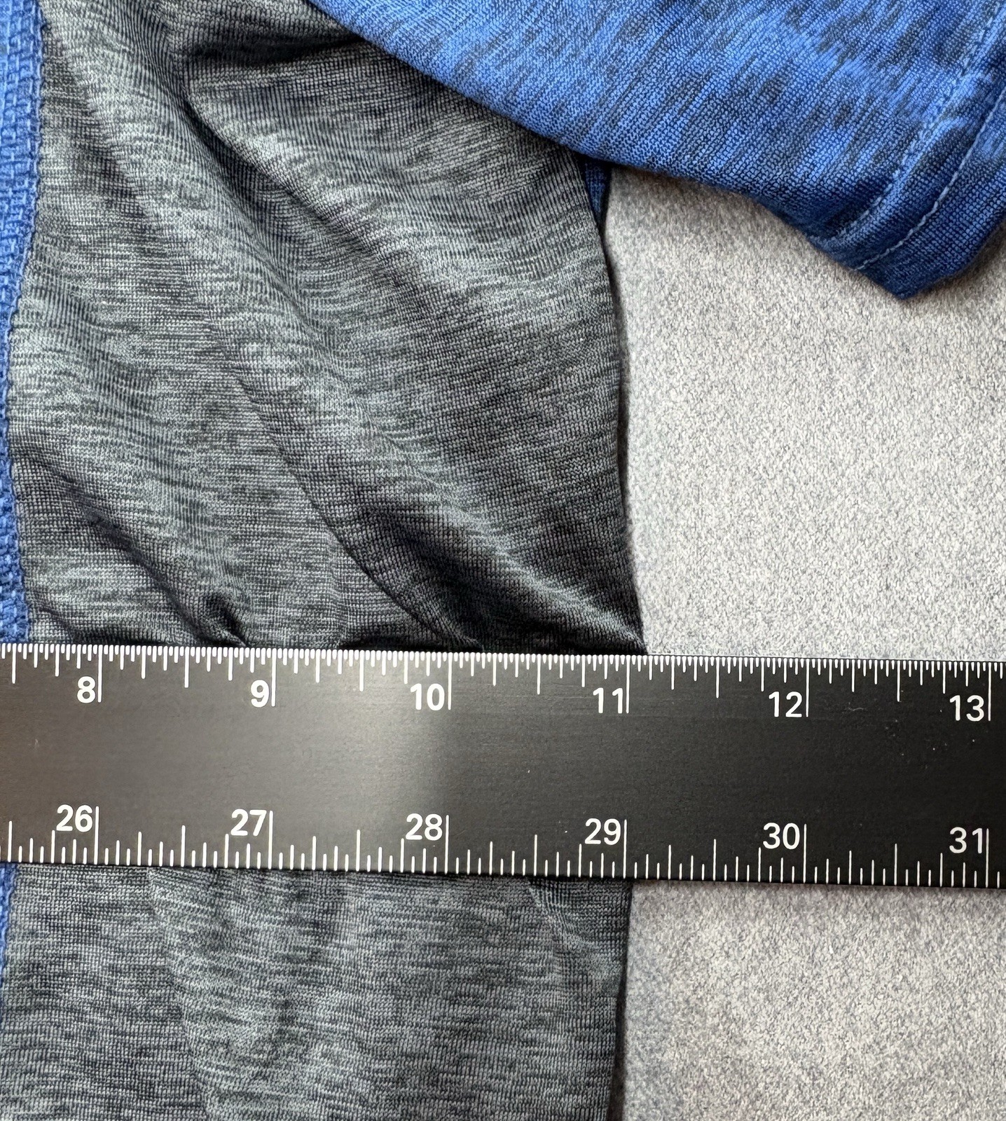 Real Essentials Men's 4X Big & Tall Blue/Gray Moisture Wicking Crew T-Shirt gallery