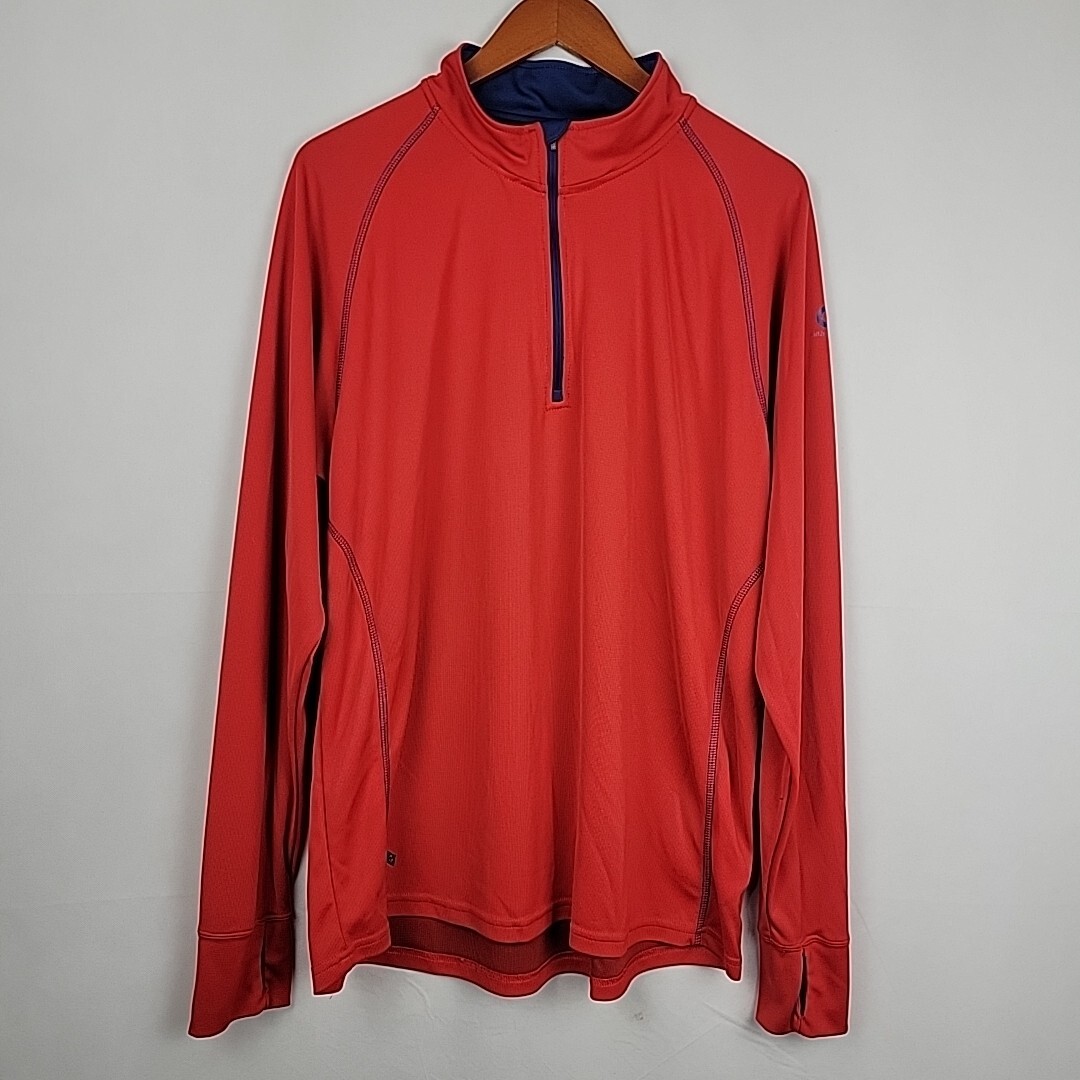 Greenlayer Sports Base Layer Mens 2XL Red Bamboo Blend 1/4 Zip Performance Shirt gallery