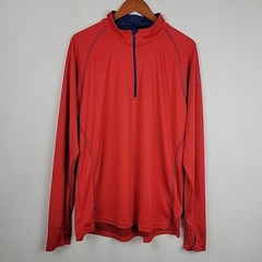 Greenlayer Sports Base Layer Mens 2XL Red Bamboo Blend 1/4 Zip Performance Shirt