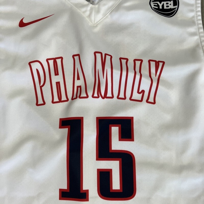 EYBL Nike Phamily Game Jersey 2017 Basketball Coach Bagley White Mens M gallery