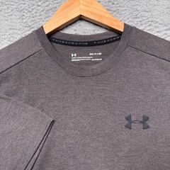 Under Armour T-Shirt Mens Small Gray Loose Threadborne Athletic Training Gym