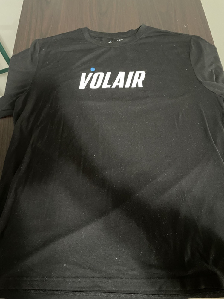 Volair Men's Large Tshirt Dri-Fit Black/White