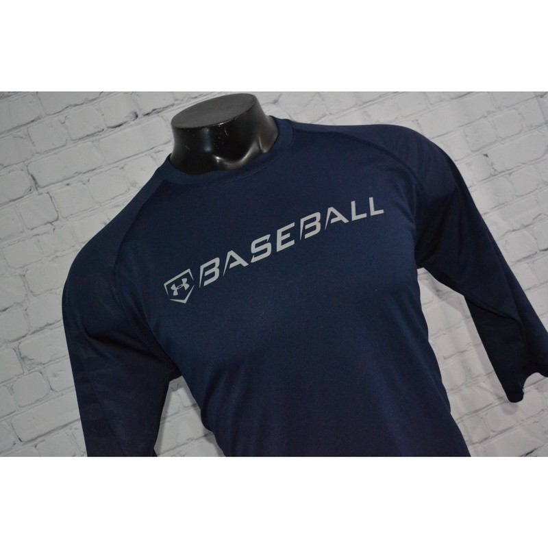 Under Armour Gym Shirt Baseball 9 Strong Mens Size Medium Loose HeatGear gallery