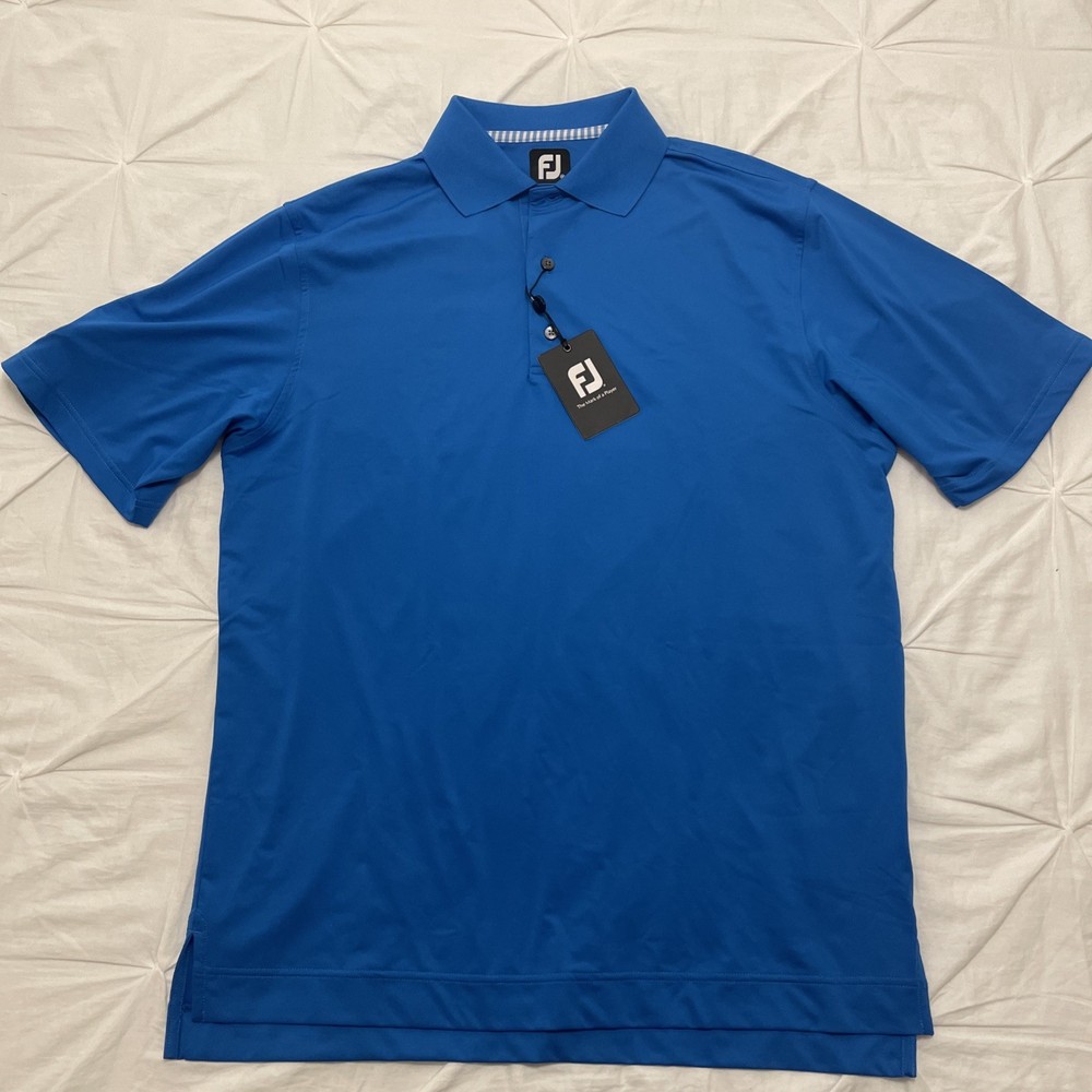 MENS MEDIUM COBALT BLUE FOOTJOY M.L. Campbell POLO SHIRT - NWT