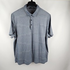 7 Diamonds Shirt Mens XXL Bluish Gray Performance 1/4 Button Polo