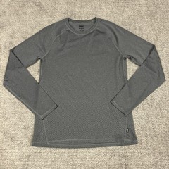 REI Co-op Shirt Mens Medium Gray LS Performance Base Layer Hiking Stretch