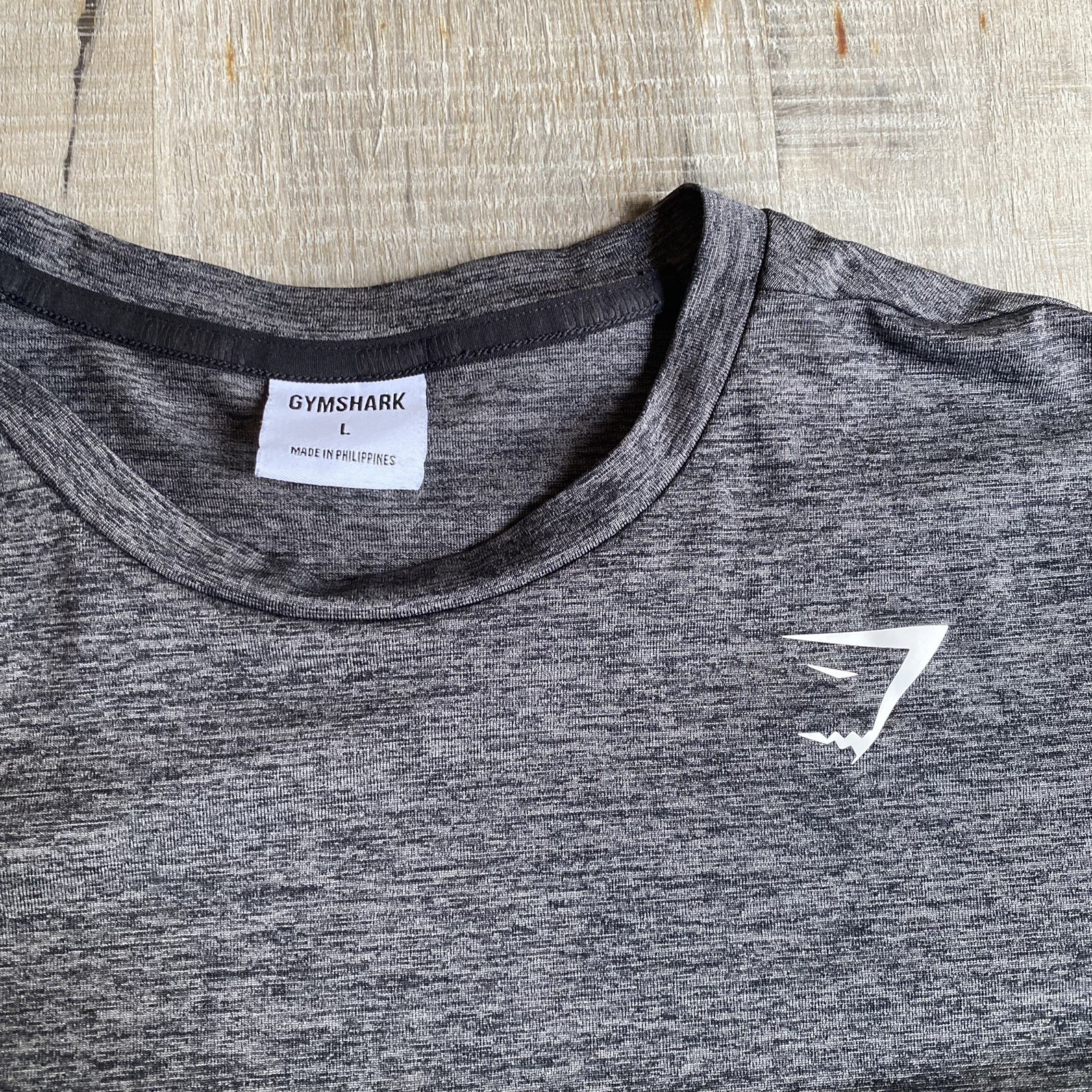 Gymshark T Shirt Mens Large Gray Marled Arrival Slim Fit Short Sleeve Gym Train gallery