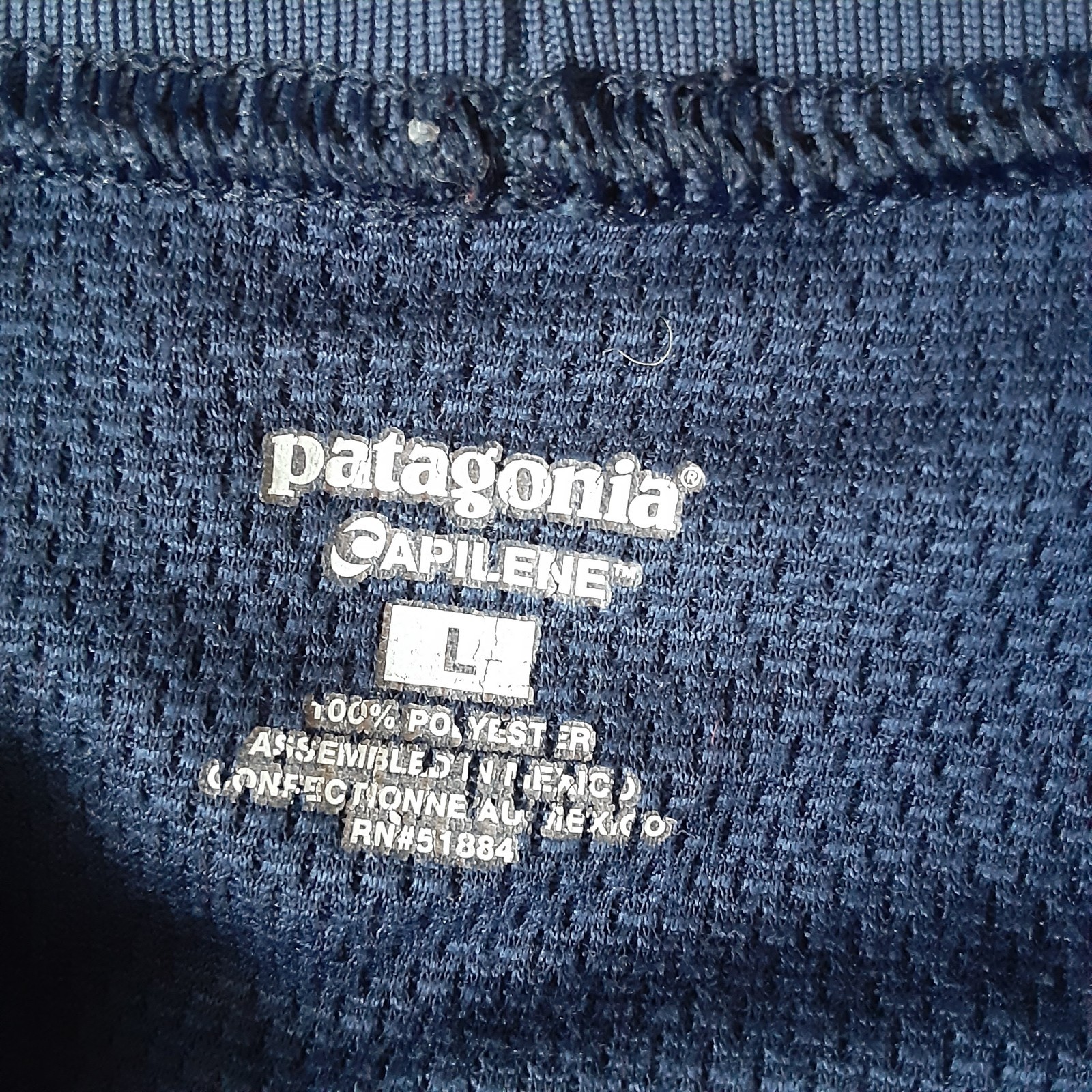 Patagonia Shirt Mens Large Blue Long Sleeve Capilene Baselayer Top Performance gallery
