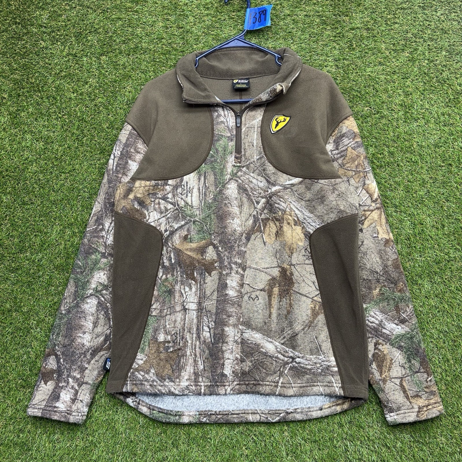 Scent Blocker Fleece Pullover Mens Large Camo Quarter ¼ Zip Hunting Sweatshirt gallery